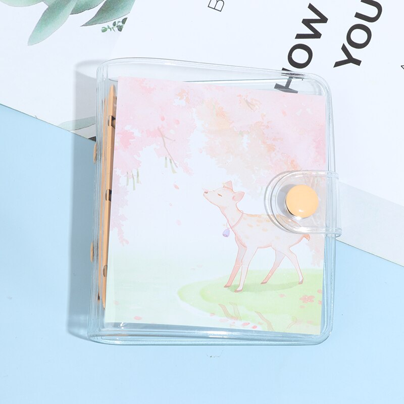 Przezroczysty segregator robić notebooka mini luźny liść robić książki uczeń przenośny notatnik robić segregatorów szkolnych: OG