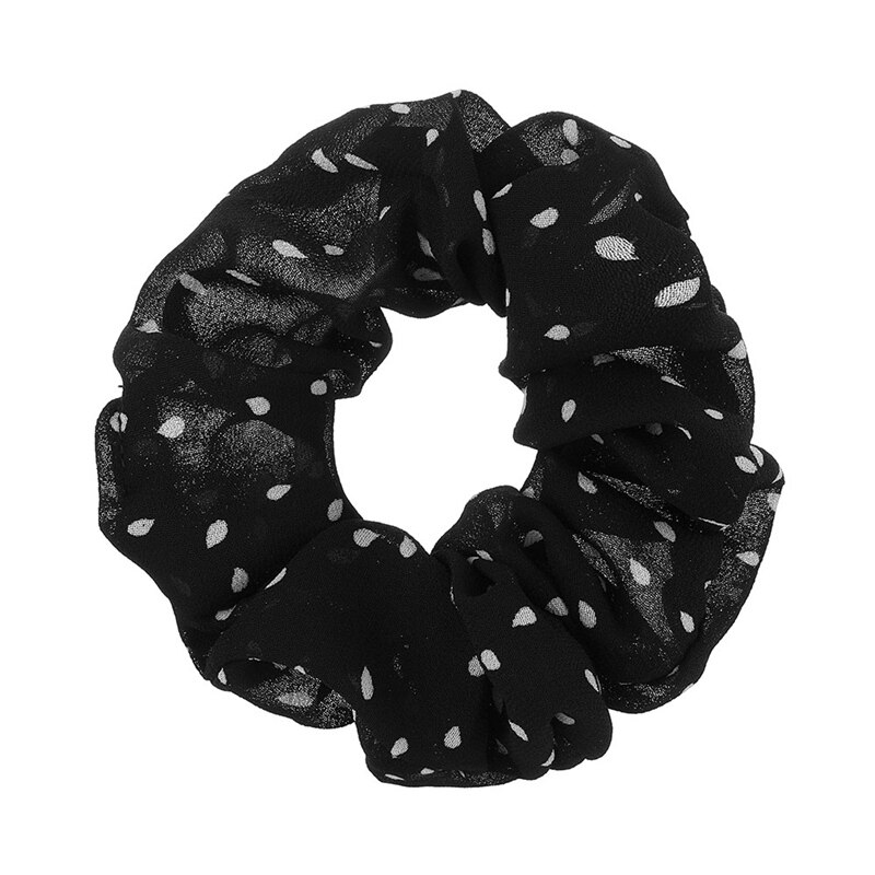 Chiffon Scrunchie Stretch Headbands Dot Plaid Headwear Women Girls Elastic Hair Rubber Bands Hair Ropes Hair Accessories: 1702E