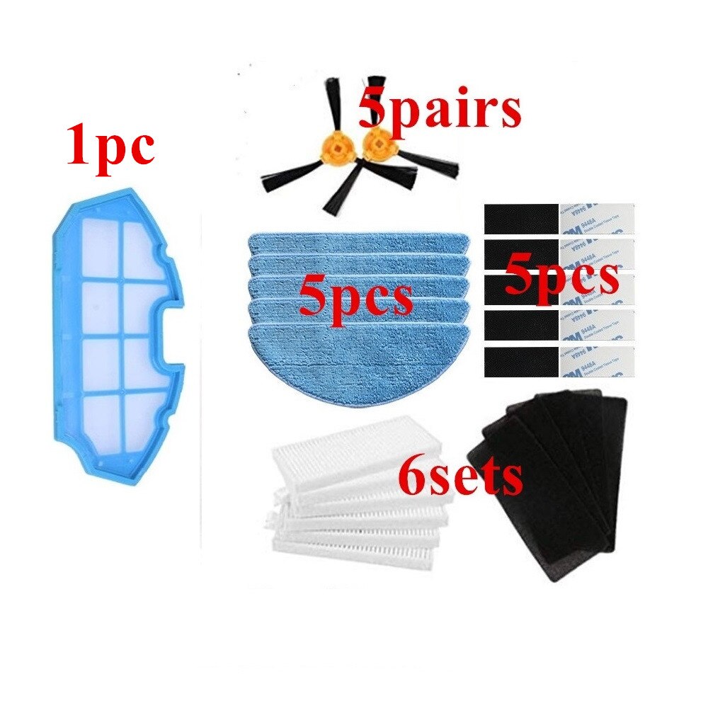 Para Cecotec Conga Excellence 990 5040 Eufy RoboVac 11 11C,D , DEEBOT N79S N79 iboto aqua v710 cepillo de rodillo principal, mopa de filtro: 38pcs