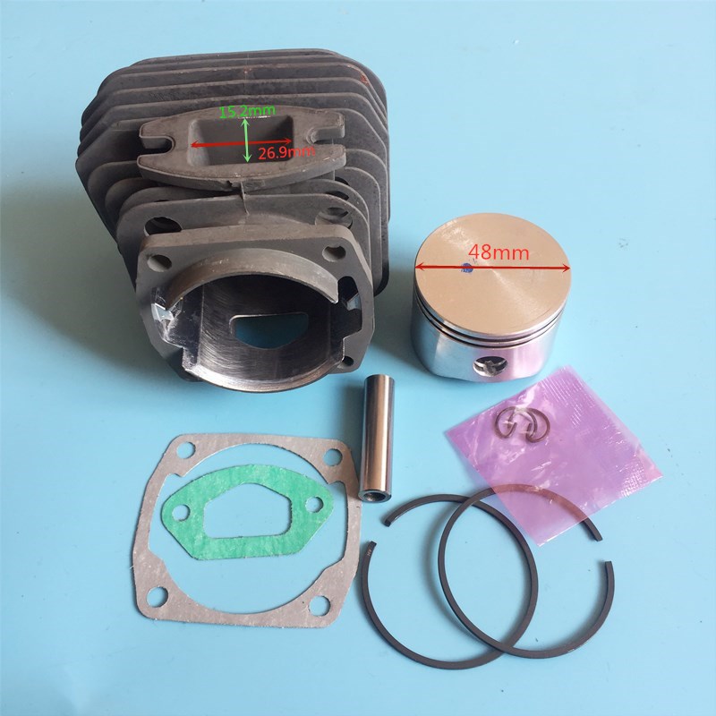 Jeu de cylindres de 48MM 6210, 1 jeu de scies à chaîne, ensemble d'anneaux de PISTON, CLIPS de broche ASSY