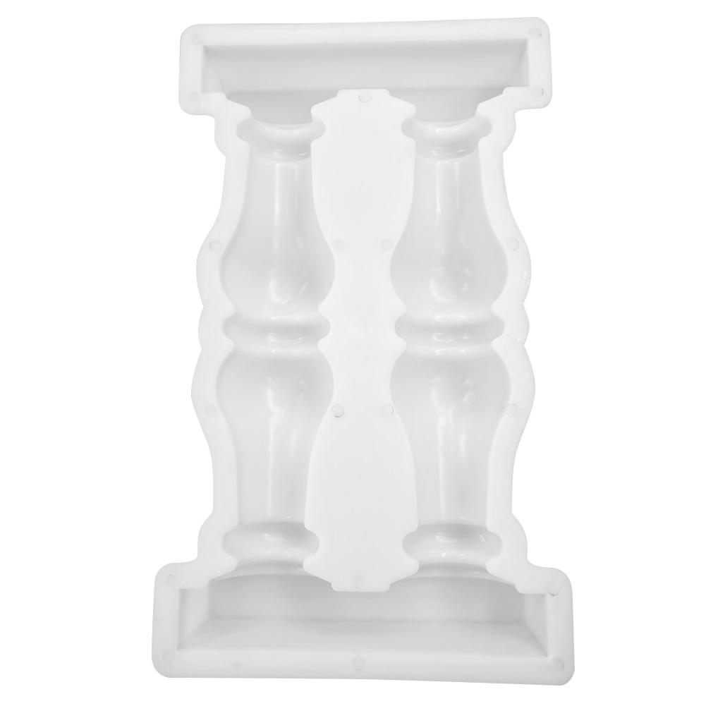 Florero romano valla de columna molde de plástico doble jarrón cerca artística DIY artesanía hogar jardín decoración moldes de hormigón