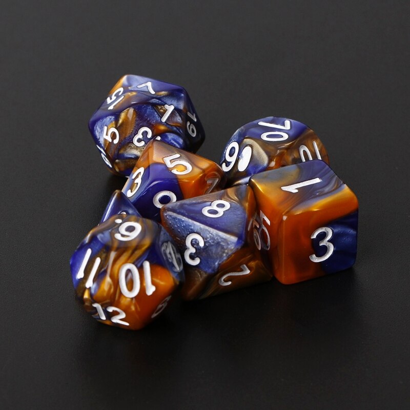 Spedizione gratuita 7 pz/set acrilico poliedrico dadi per TRPG gioco da tavolo D4-D20 ma28 21 all&#39;ingrosso