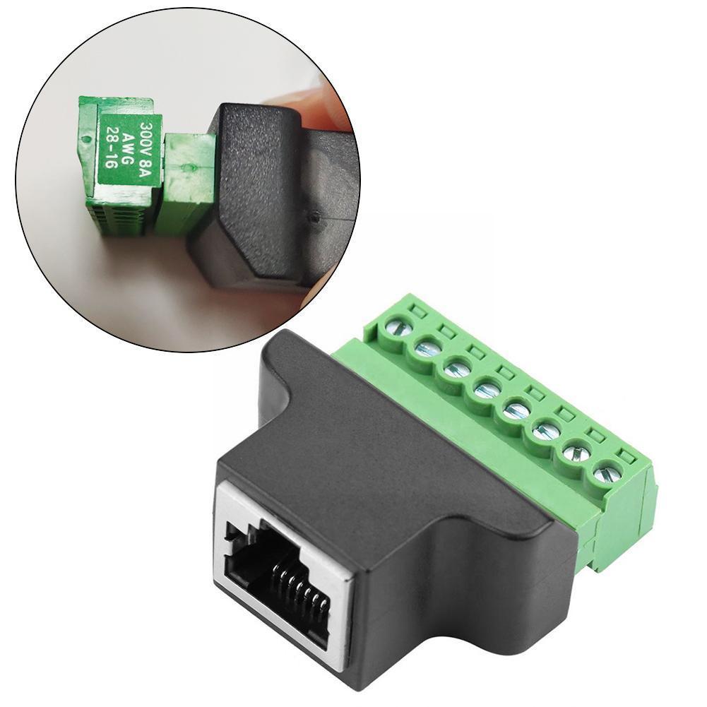 RJ45 Female To Screw Terminal 8 Pin Connector Ethernet For Networking Extender Cable Connector Extension RJ45 Adapter A9O3