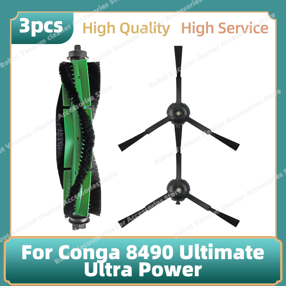 Compatible For Cecotec Conga 8490 Ultimate Ultra Power / 7490 Ultimate Home X-Treme Genesis Accessories Brush Mop Bag Parts: Light Grey