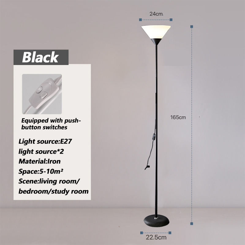220v moderne indendørs gulvlamper  e27 skruer ind arbejdsværelse soveværelse stue belysning trykknap enkel led dekorativ lampe: Brun / Sort