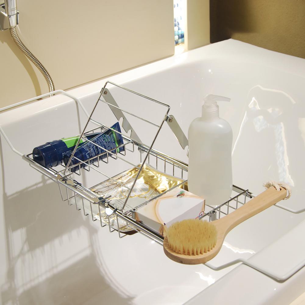 Useful Bath Caddy Tray Simplicity Eco-friendly Bath Basin Rack Self Draining Bath Caddy Tray for Bath Bathtub Tray