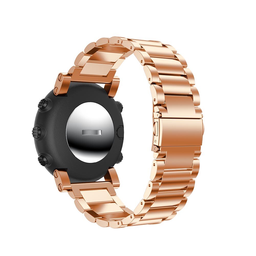 Armband roestvrij staal horlogeband voor suunto core horlogeband smart watch verstelbare vervangende band polsband accessoires: Roségoud