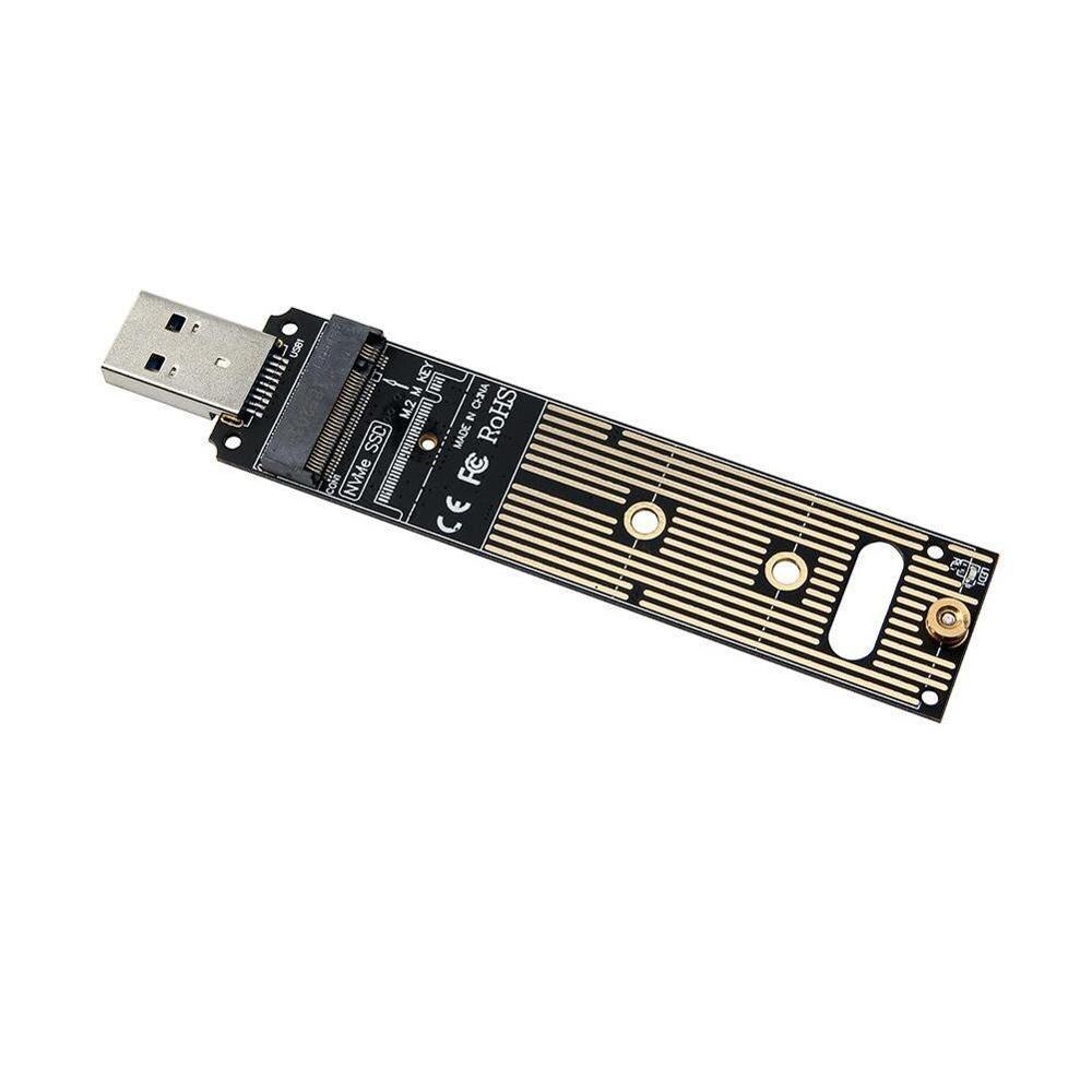 USB 3.0 to NVM M-Key M.2 NGFF External SSD PCBA Carrying Adapter with Disk Box