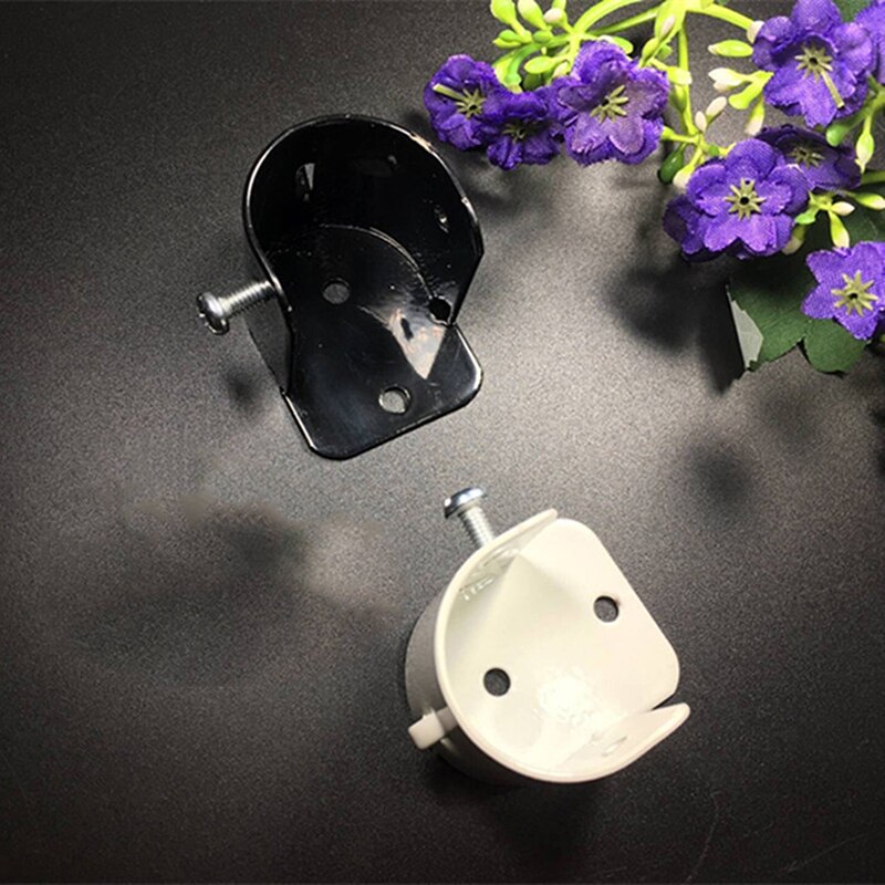 2PCS Metal Curtain Pole Recess Brackets Dia 40mm Curtain Rail Wall Support Decorative Wall Pole Bracket Roman Rod Accessories