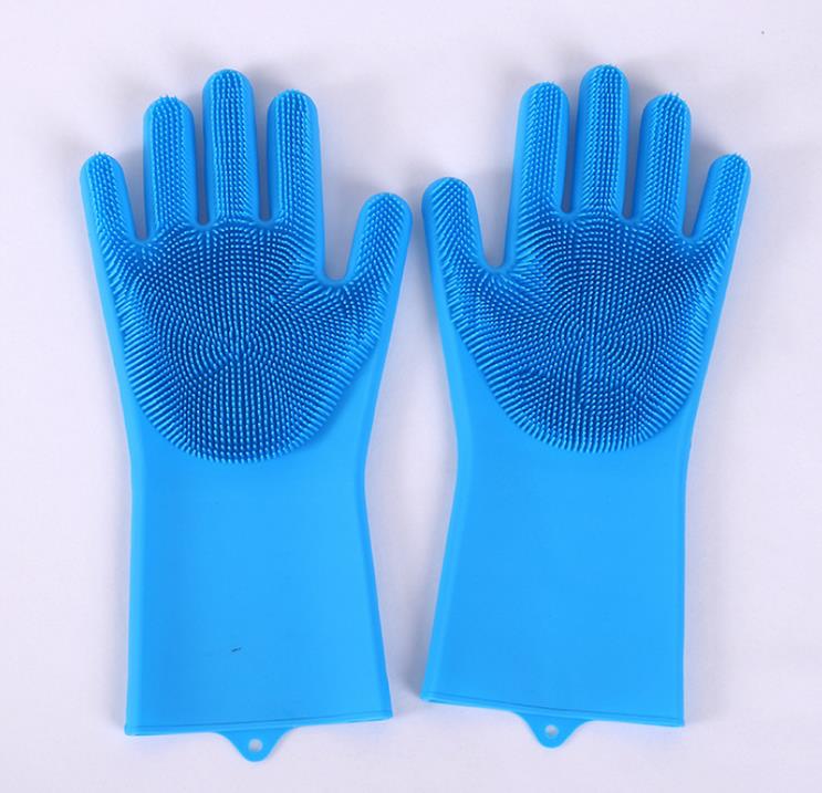 Multifunktions Beständig Silikon Handschuhe Küche BBQ Ofen Kochen Handschuhe: Blau