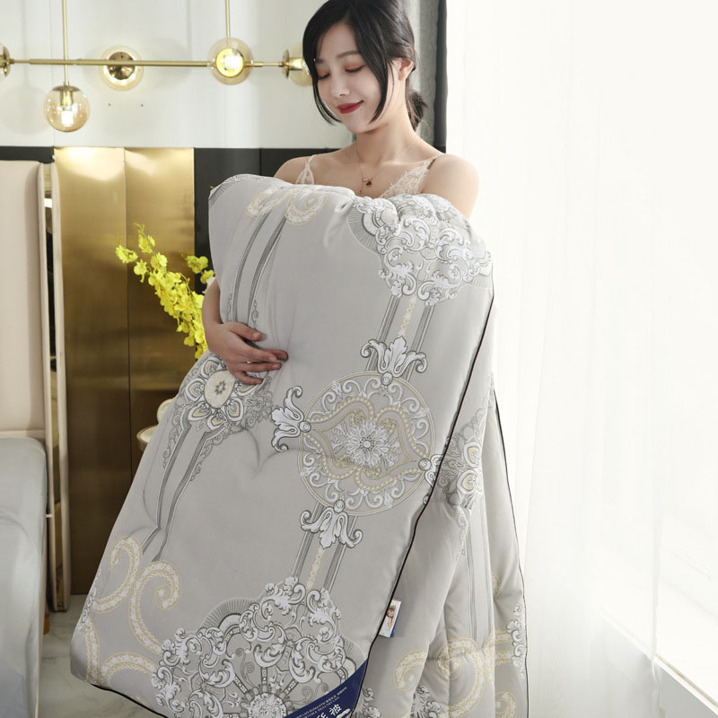 Trapunte in seta di gelso per la casa in 10 stili inserto per piumino matrimoniale trapunta per letto trapuntata copriletto leggero per coperta morbida per tutte le stagioni: grigio