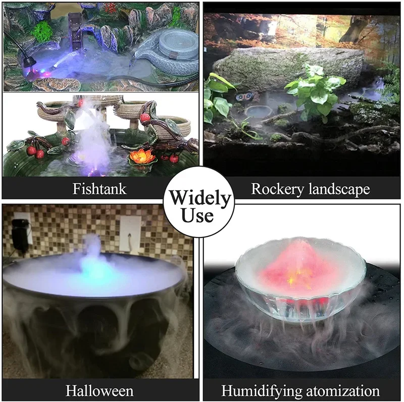 Nebel Hersteller Fogger Wasserpumpe Ultraschall Zerstäuber Luftbefeuchter Brunnen Steingarten Gartenarbeit Bonsai Aquarium Teich Dekor Zerstäubung Kopf