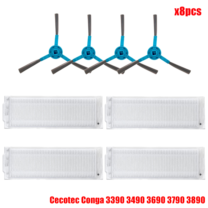 Pour Cecotec Conga 3290 3390 3490 3590 3690 3790 3890 aspirateur vitale Ultra titane filtre Hepa brosse principale pièces en tissu de vadrouille: Bourgogne