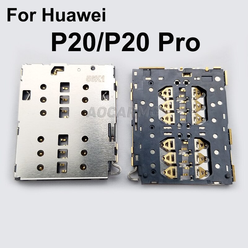 Aocarmo Für Huawei P20 / P20 Pro Sim Karte Tray Sockel Reader Halter Slot Reparatur Teile