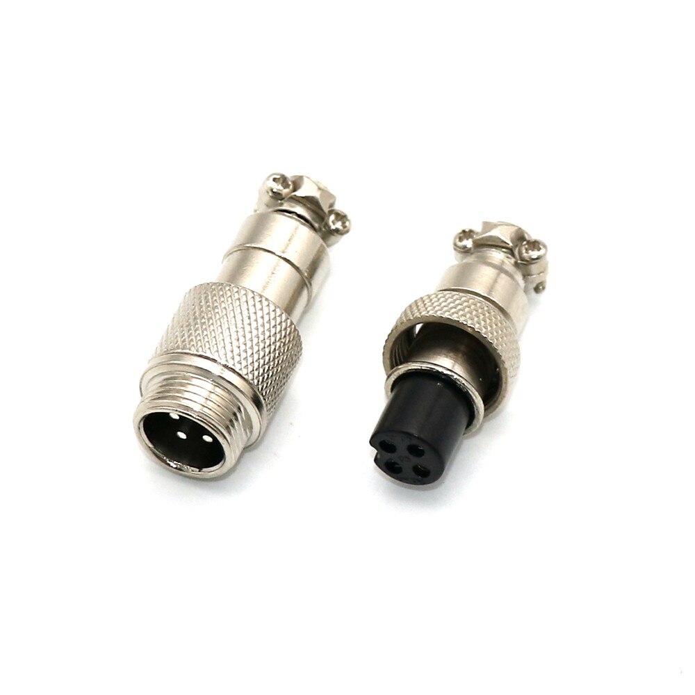 Colorful Matt Cyan Dark Gold Red Black GX16 Aviator Socket Docking 4 Core 4Pin Male&amp;Female for Keyboard Coiled USB Type C Cable: Silver GX16