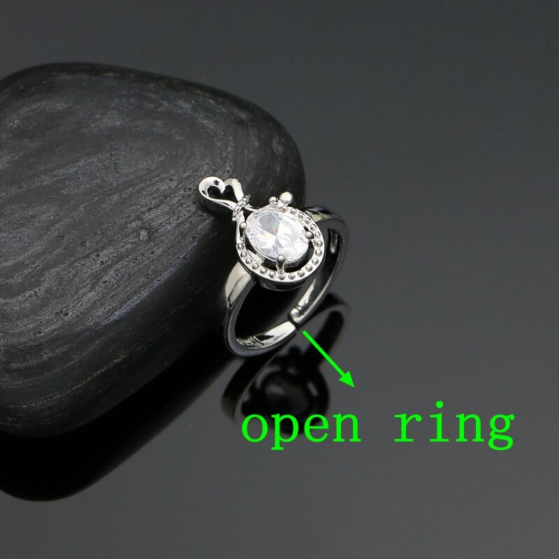 Weiß Topas Schmuck einstellen Silber 925 Offenen Ring Ohrringe Armbinde Kette Anhänger Klassische Hochzeit Zubehör für Frauen