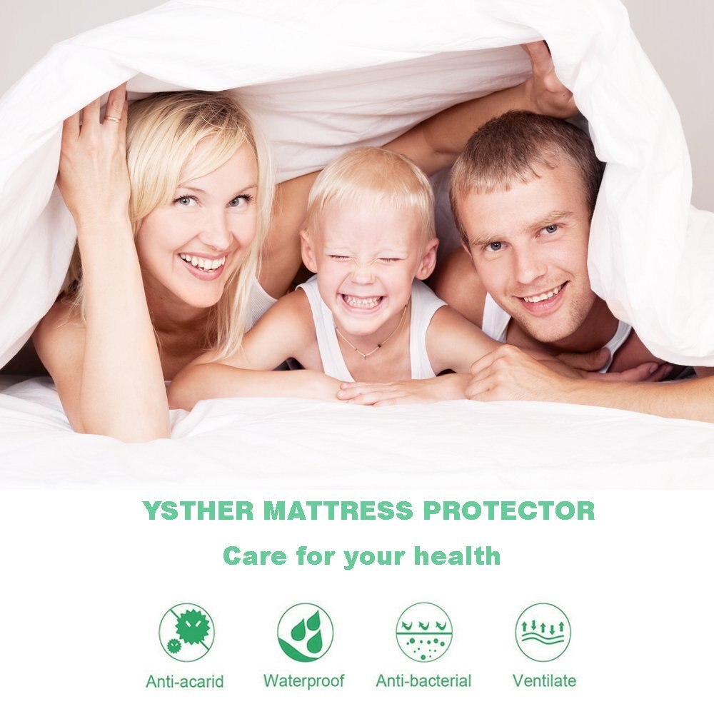 Iroyal 100 x 200cm katoenen badstof matrasbeschermer anti-mijt waterdichte lakens bedwants matrasbeschermer hoes