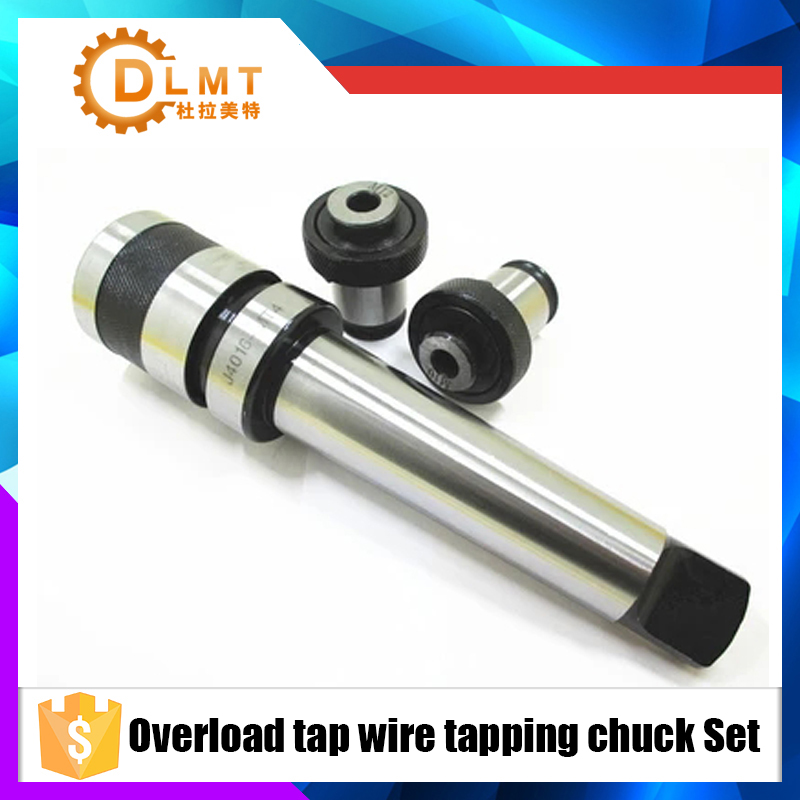 Overload tap wire tapping chuck Set M5-M16 with MT2 Taper Tap Rod