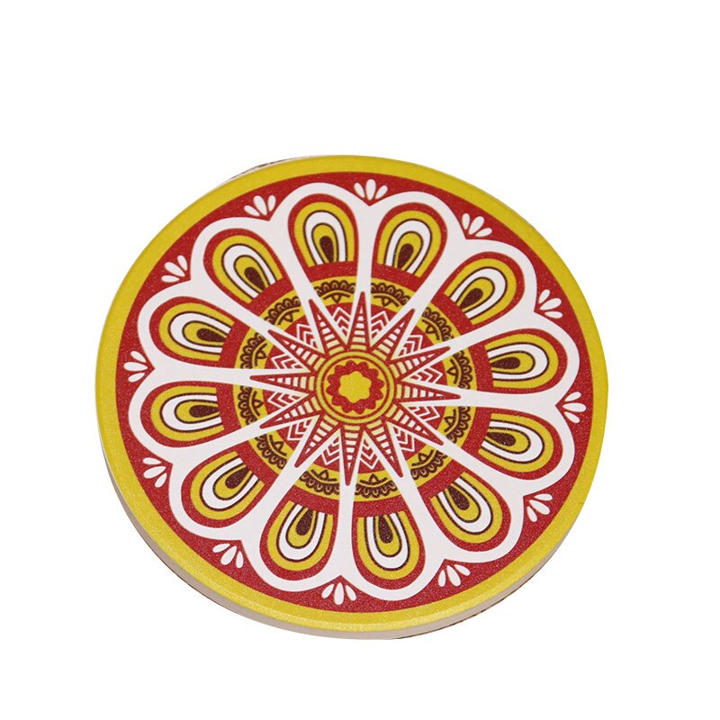 6 stk premium coasters til glas kopper vaser stearinlys på dit træglas eller sten spisebord 66cy