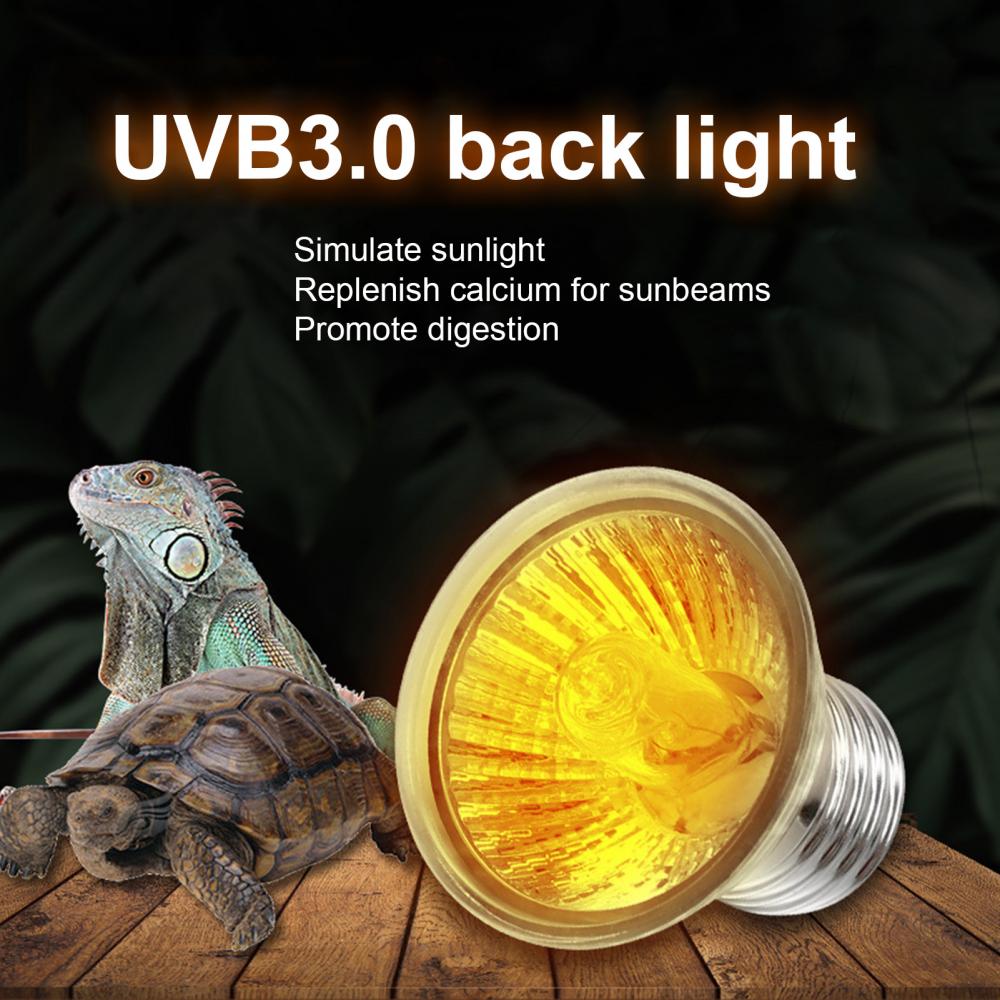 3 in 1 Reptile Lamp Bulb Tanning Sun Lamp UVA UVB Light Lizard Tortoise Climbing Pets Bulb Temperature Control Products