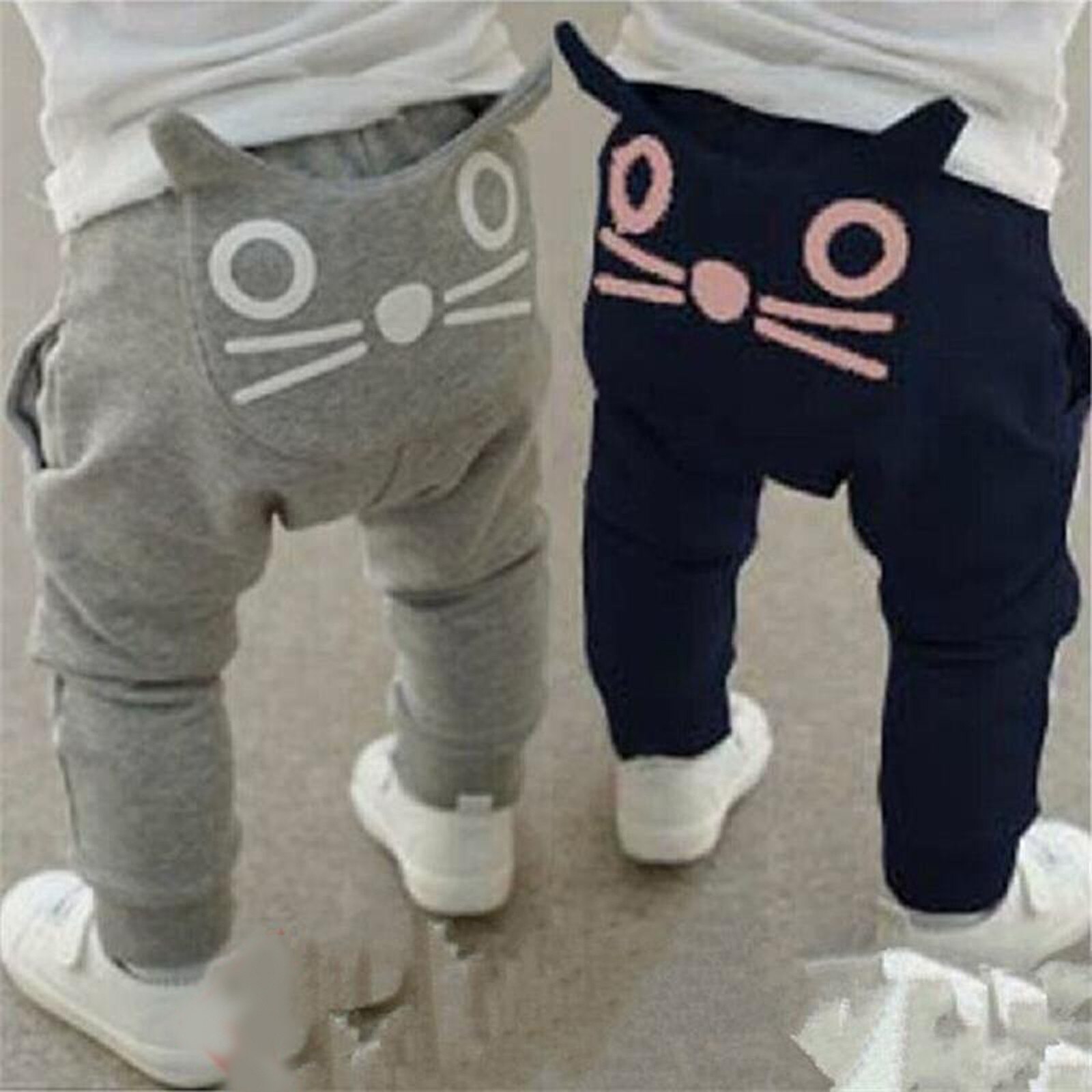 12M-3T Cotton Baby Children Boys And Girls Clothes Cartoon Leggings Cat Children Sport Pant Boy Clothes Kids Trouser