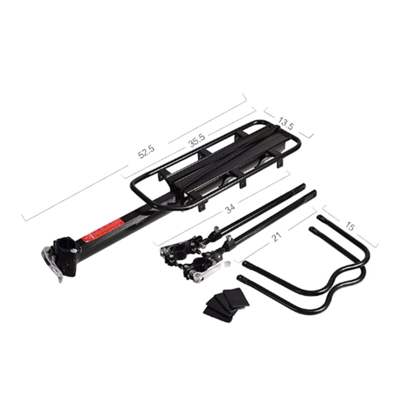 Full Quick Release Bicycle Shelf Universal Quick Release Mountain Bike Rear Shelf Single Vehicle Rack Reflector