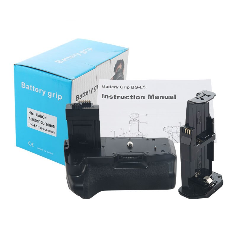 BG-E5 Vertical Battery Grip for Canon EOS Rebel XSi XS EOS 450D 500D 1000D Kiss F X2 X3 DSLR Camera Battery Grip BG-E5