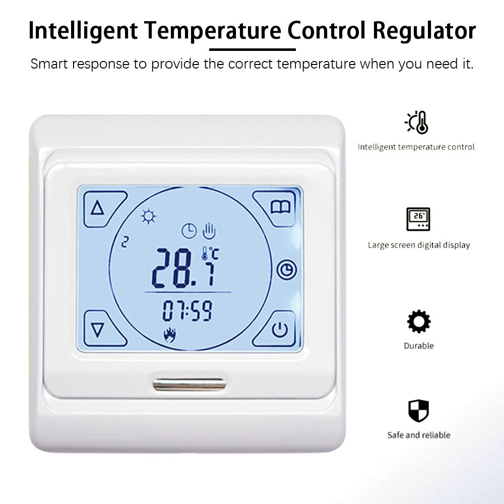 Thermostat LCD Programmable Digital Room Floor Heating Digital Thermostat Touch Screen Warming Floor Temperature Controller