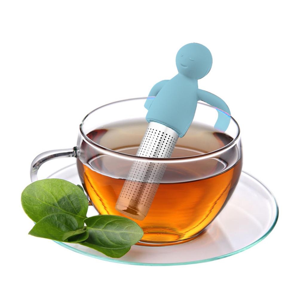 Silicone Tea Infuser Reusable Tea Strainer Sweet Leaf with Tray Novelty Tea Ball Herbal Spice Filter Tea Tool