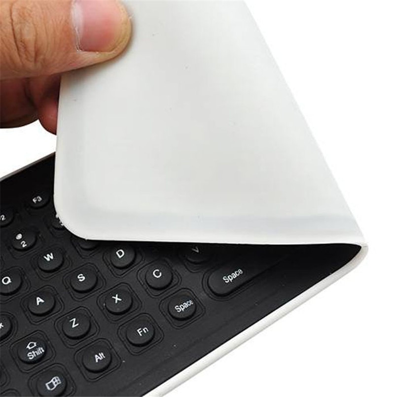 85keys Keyboard Silicon USB Interface Wired Keyboard Flexible Teclado PC Desktop Laptop Small Size Black Foldable Keyboard A88