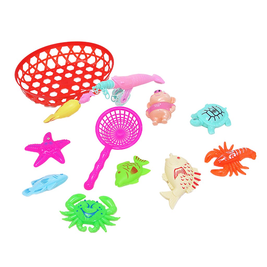 Fishing Baby Bathtub Floor Table Catching Fishes Pretend Fisherman Playing