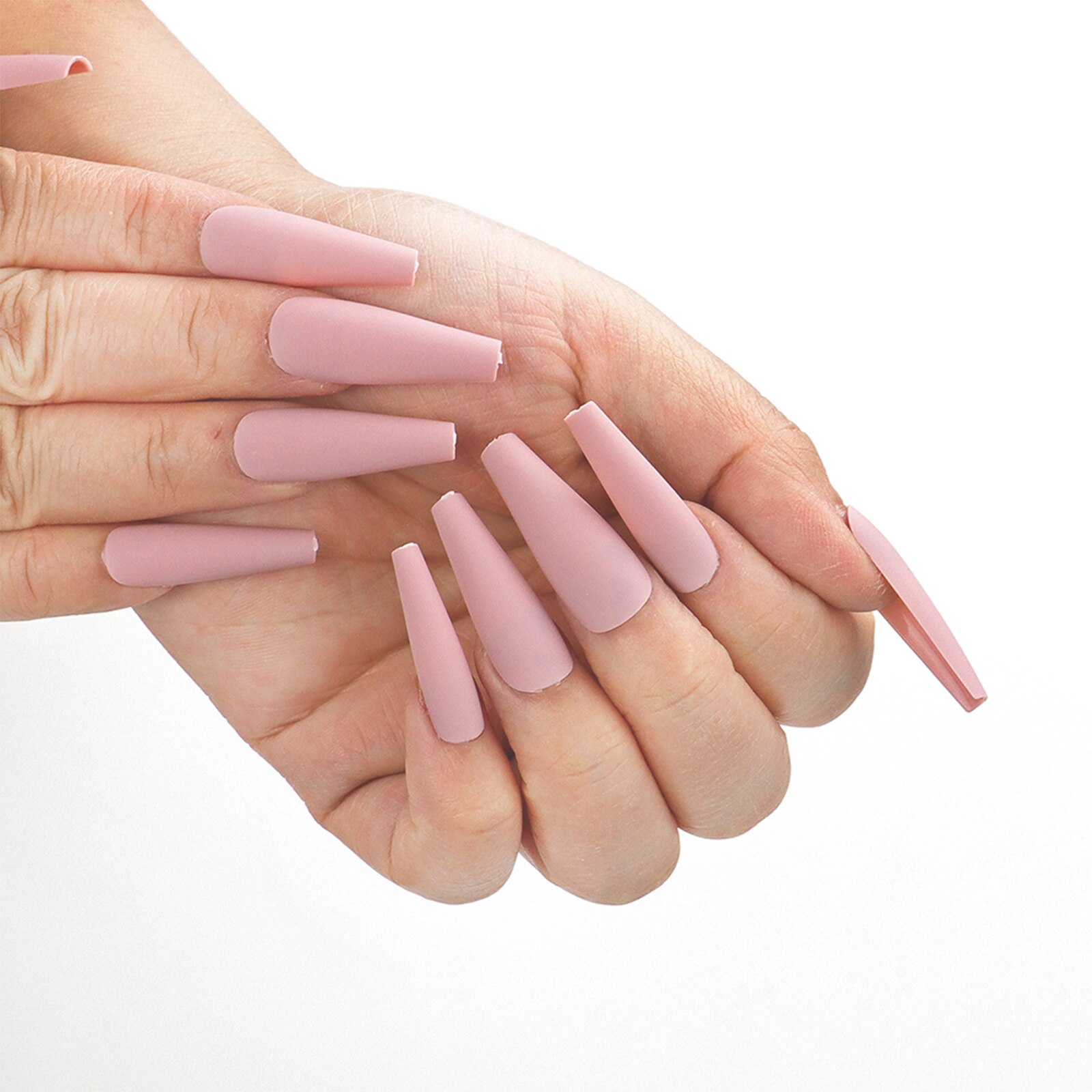 20 pièces/boîte détachable faux ongles ballerine portable faux ongles couverture complète Long cercueil bricolage ongles conseils Nail Art accessoires: 6