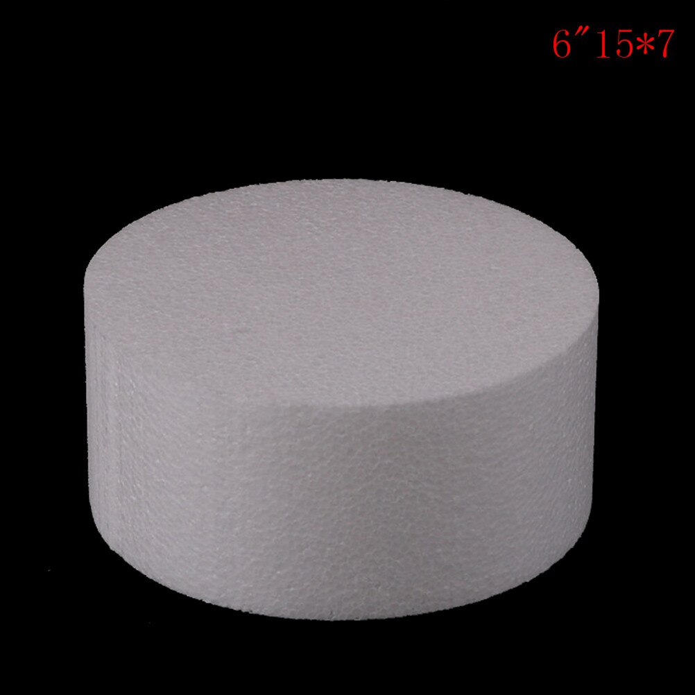 4/6/8/10 tommer rund styrofoam skum kage dummy sugarcraft blomst indretning patrice model: 15 x 7cm