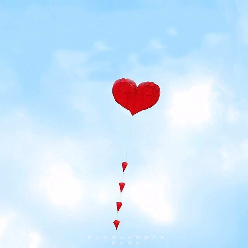 Trasporto libero grande gonfiabile aquilone linea del cuore di amore aquilone giocattoli tutto'aria aperta tessuto di nylon aquiloni di Surf per adulti