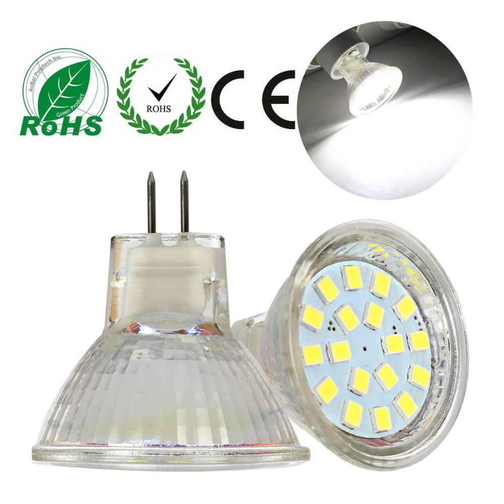 Mr11 gu4 2835 smd led spotlight 3w 5w led lampe energibesparende led spot lampe kølig / varm hvid ac /dc 12-30v
