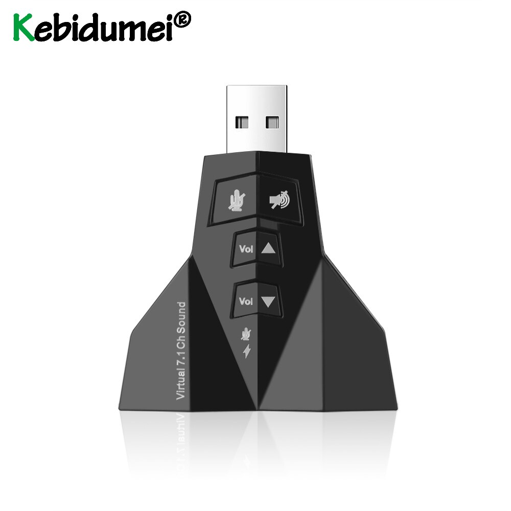 Portable Mini External 7.1 Channel USB 3D Sound Card Audio For Laptop PC For Macbook Dual Virtual 7.1 USB 2.0 Adapter