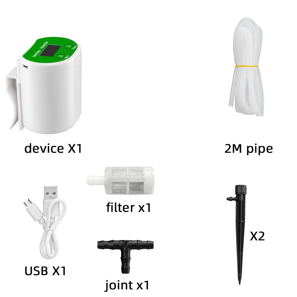 Pumpe Intelligente Tropfbewässerung Wasserpumpe Timer System Garten Automatische Bewässerung Gerät Solar- Energie Aufladen Topfpflanze: Licht Grau