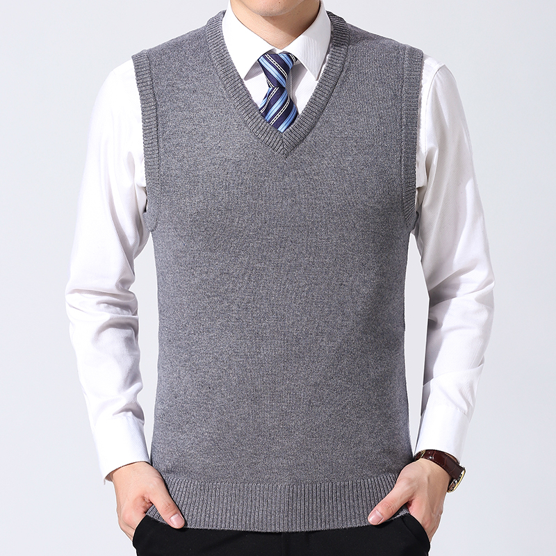 Lässige Pulloverweste für Herren, warm, bequem, Herbst- und Wintermode, Oberbekleidung