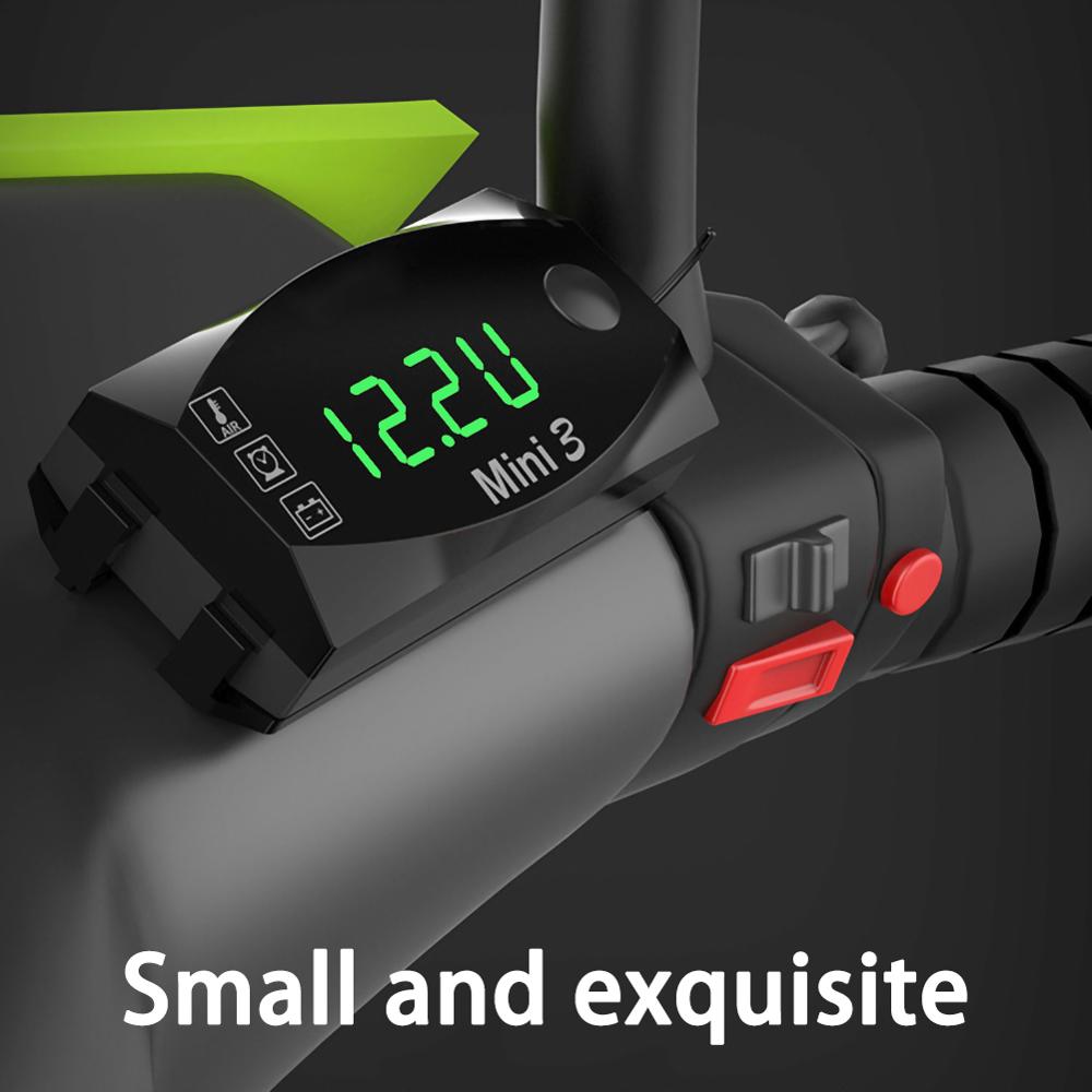 Universal- Motorrad Elektronische Uhr Thermometer Voltmeter Drei-in-eins IP67 Wasserdicht Staub-nachweisen LED Uhr Digital Anzeige