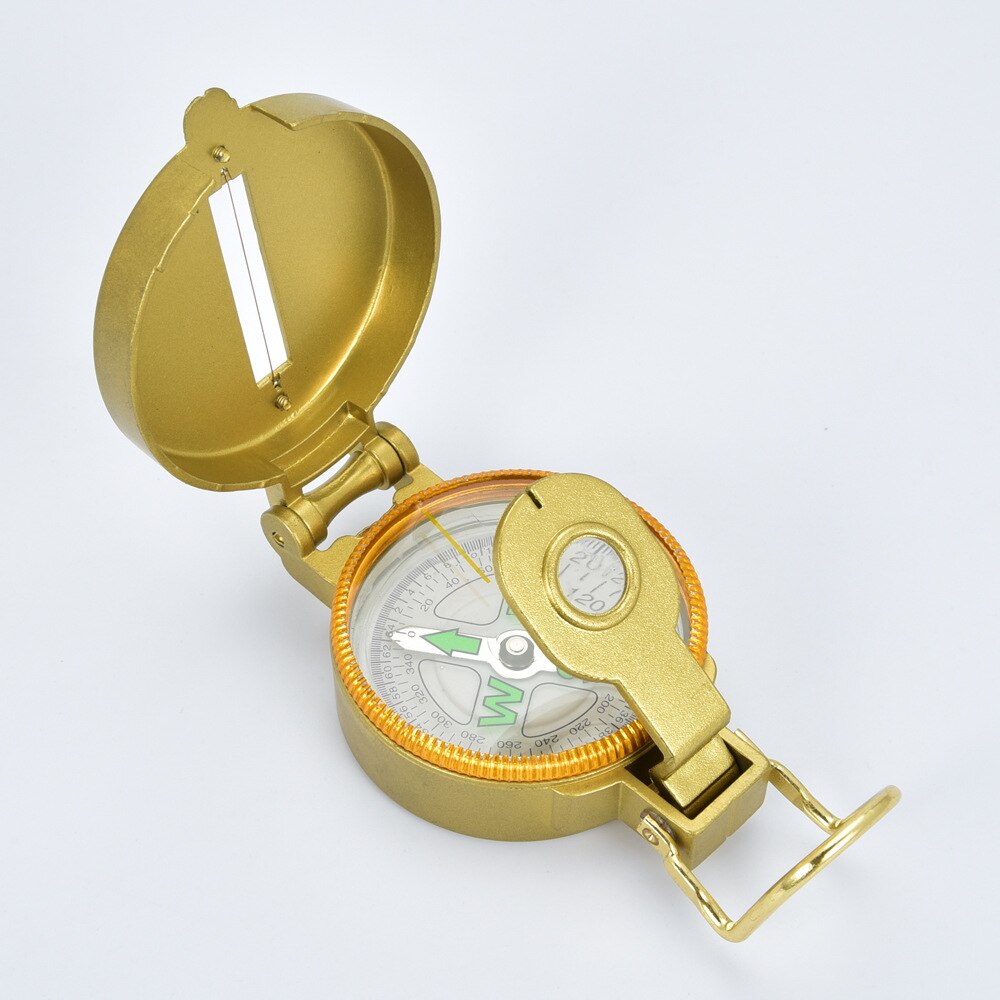 Outdoor multi-function compass DC45-3A gold aluminum alloy American clamshell compass mountaineering travel compass