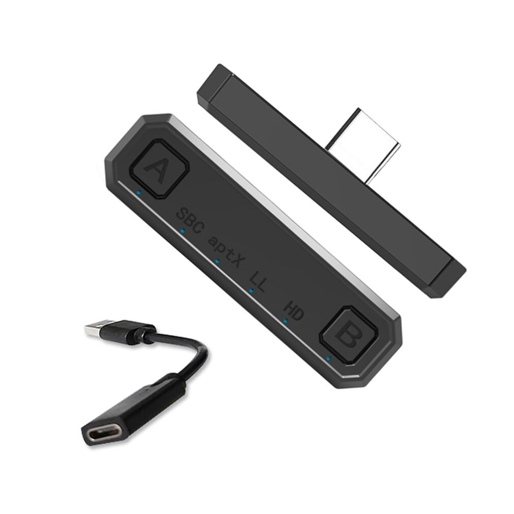 B35 TYPE-C wireless transmitter Mini USB Audio Transmitter Adapter TV Audio Transmitter BT transmitter black