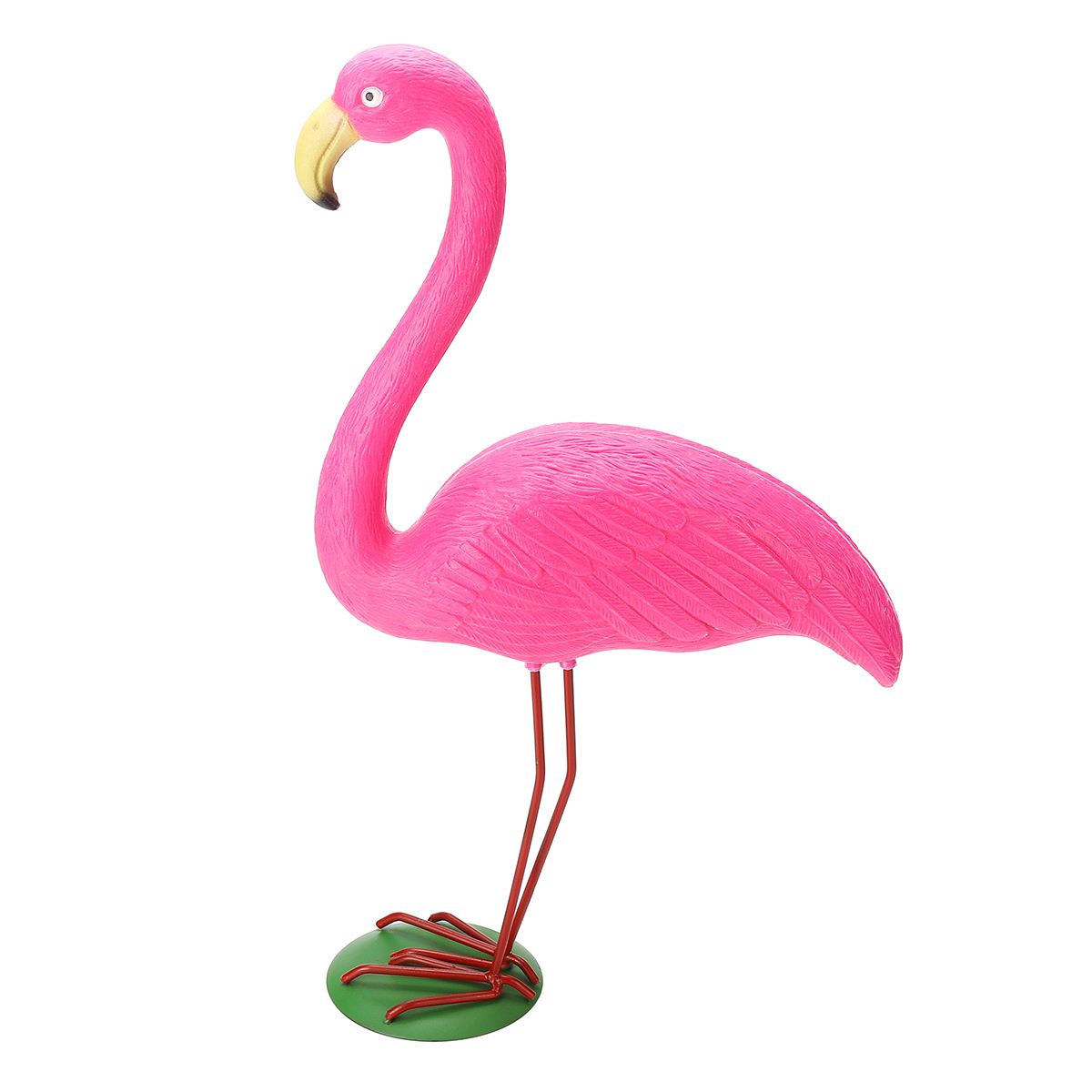 Lyserød unik levende flamingo ornament sæt have udendørs græsplæne lys dekoration ornament hjem haven gård værelse harpiks + metal
