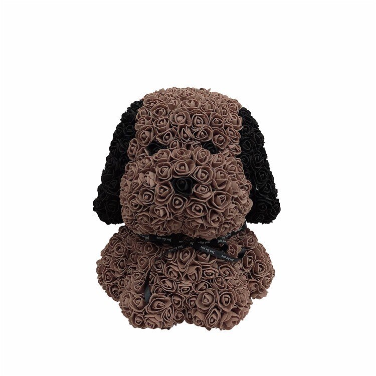 38cm rose huba hund bamse rose blomst kunstig dekorasjon jul til kvinner valentines: Sjokolade / 38cm
