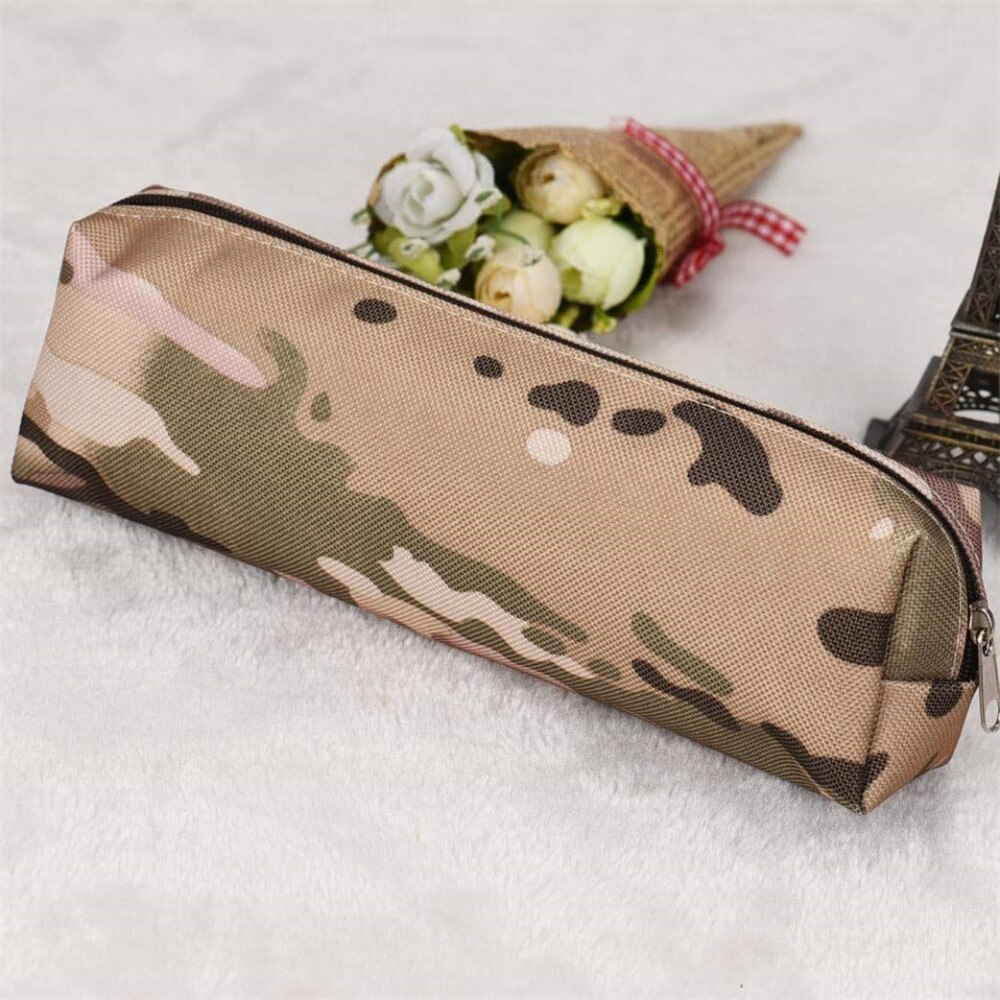 Estuche de estilo camuflaje para lápices, estuche escolar de gran capacidad, material de papelería para estudiantes