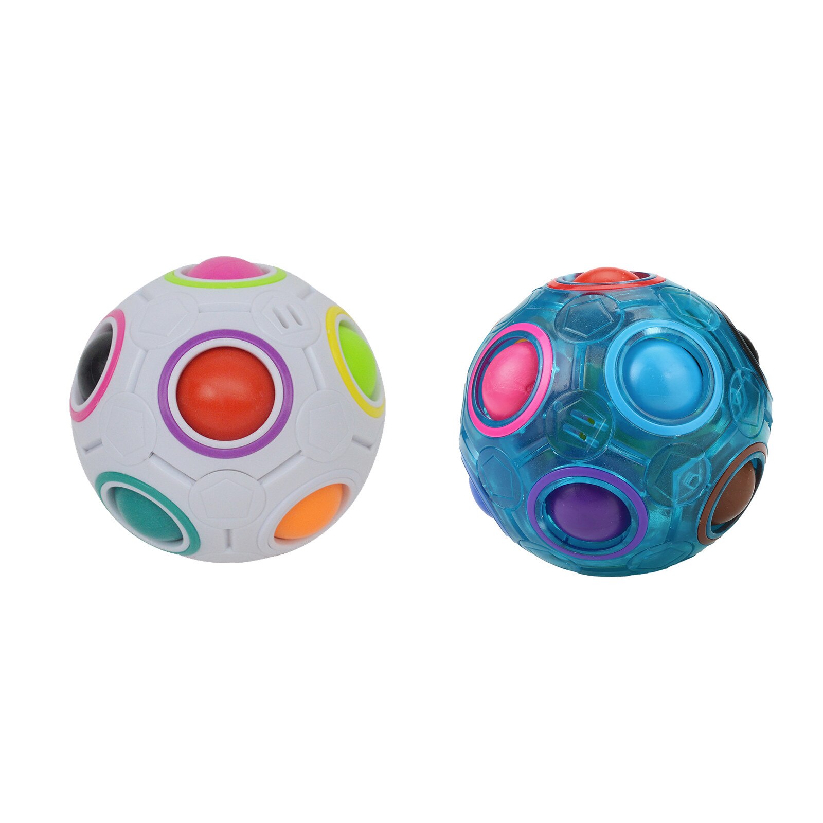Lichtgevende Stress Reliever Magic Rainbow Bal Fun Plastic Puzzel Onderwijs Speelgoed Kinderen Spel Ball Charm # G30: B