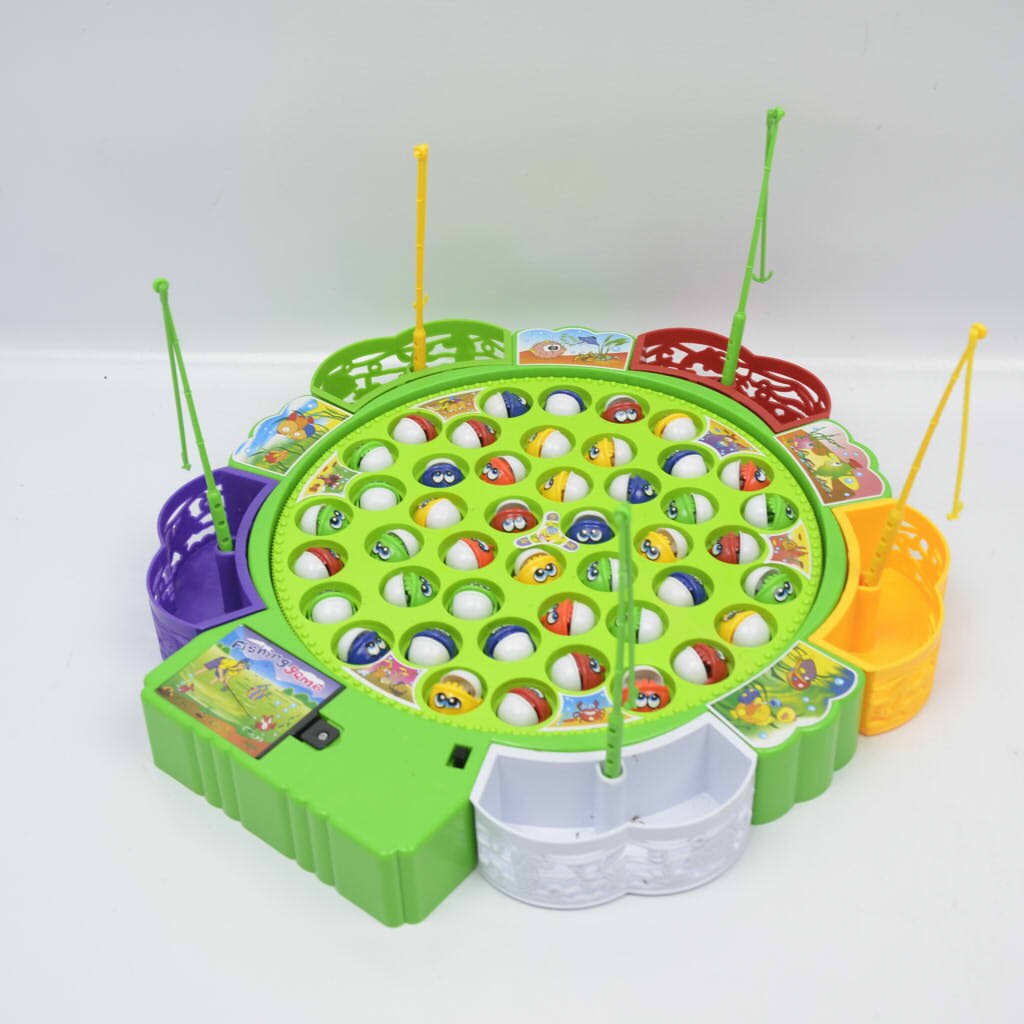 Fun Fishing Game Set Electronic Musical Rotating Fishing Board Games Toys