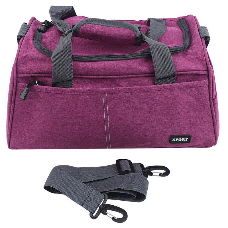 Bolso de viaje multifuncional para hombre y mujer, bolsa de viaje de gran capacidad, Oxford, para fin de semana: Purple S