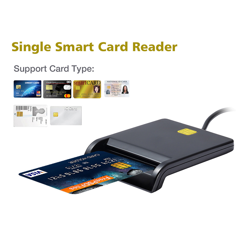 Universele Usb Smart Card Reader Voor Bankkaart Belasting Card Id Cac Dnie Atm Ic Sim Card Reader Voor Windows android Telefoons Computer