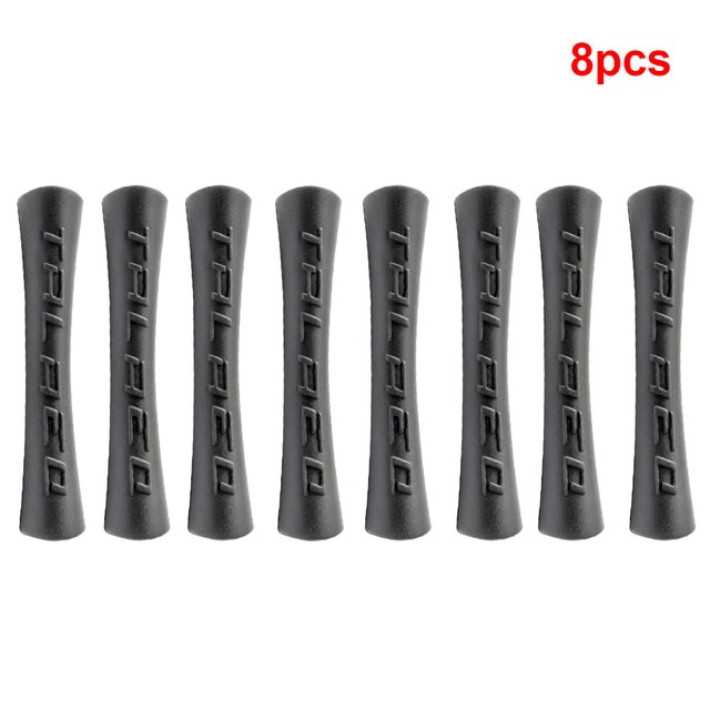 6/8pcs Anti-rubbing Bicycle Cable Protector Bicycle Brake Shift Cable Guard Anti-Friction Bike Frame Protector Tubes Cable Cover: 8pcs Black