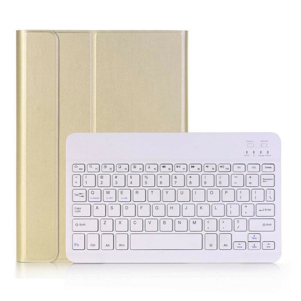 Bluetooth Wireless Keyboard Leather Case Voor Ipad Pro 10.5 Inch A1701 A1709 Tablet Stand Flip Afneembare Toetsenbord Case: Gold